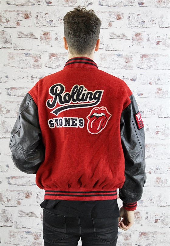 Vintage rolling stones bomber jacket